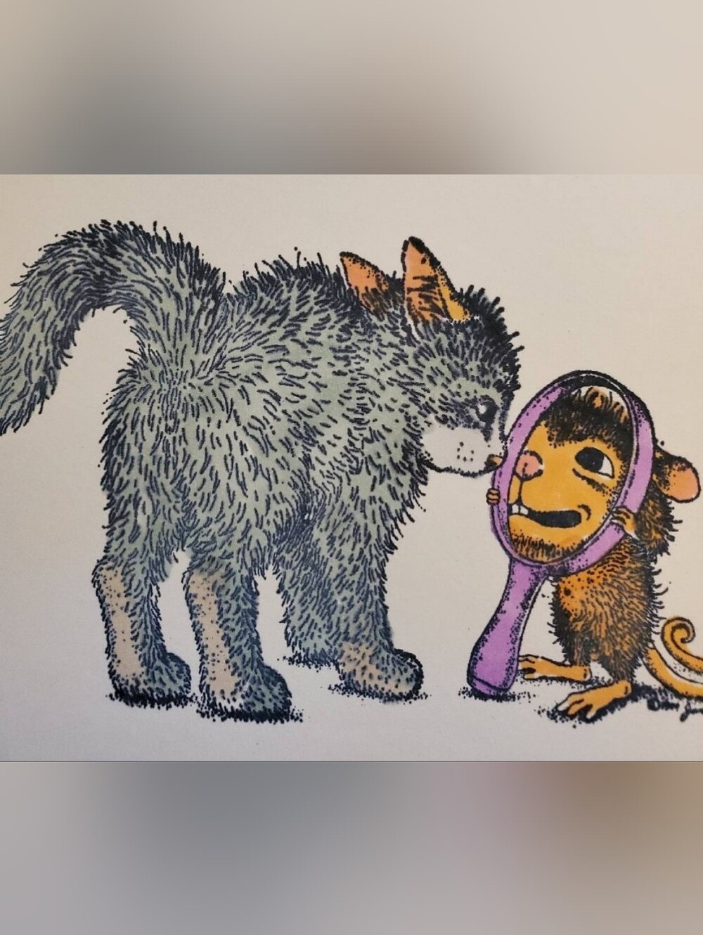 HOUSE MOUSE  Cat & Mouse Illustration